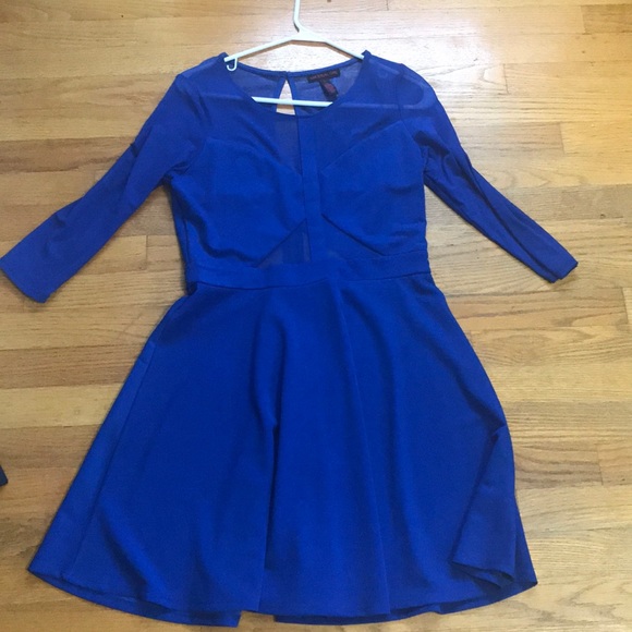 Material Girl Dresses & Skirts - Blue Cut Out Dress
